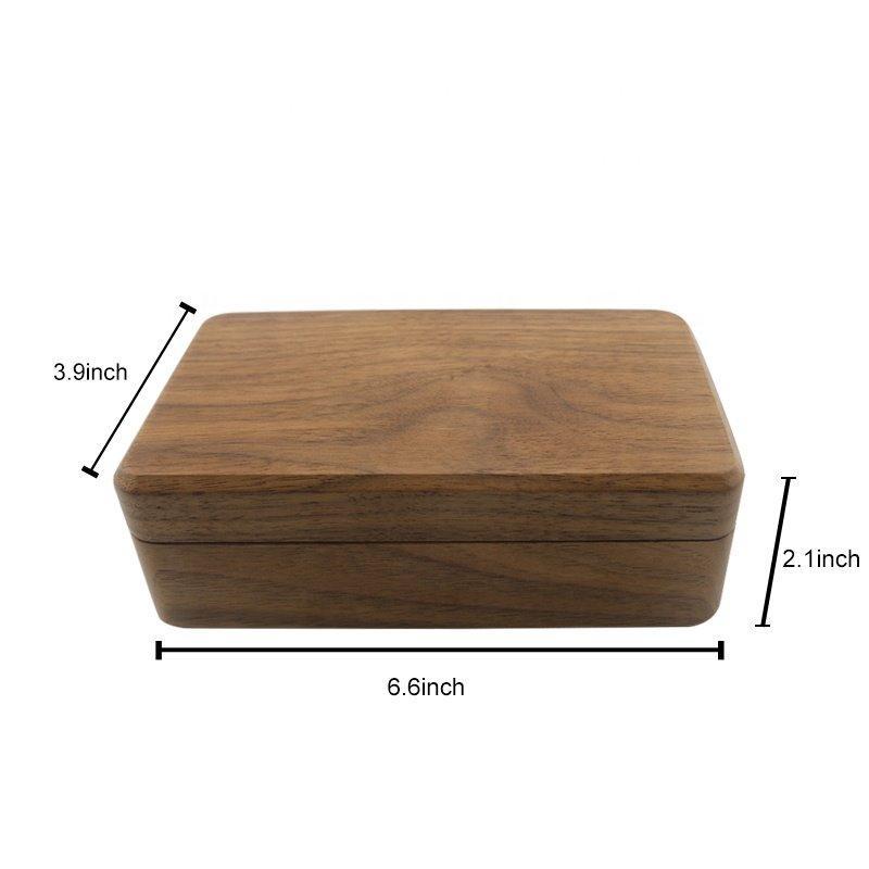 Шкатулка из орехового дерева для хранения украшений, с логотипом и зеркалом (арт. 2611635)