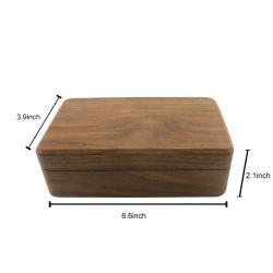 Шкатулка из орехового дерева для хранения украшений, с логотипом и зеркалом (арт. 2611635)