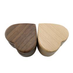 Шкатулка в форме сердца с магнитом, из орехового дерева с лазерной гравировкой (арт. 2611641)