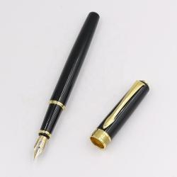 Популярная перьевая ручка из нержавеющей стали с золотым зажимом, для бизнеса (арт. 2611649)