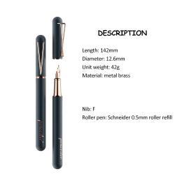 Брендовая металлическая перьевая ручка с коробкой, с логотипом на заказ (арт. 2611652)