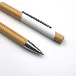 Бамбуковая ручка с цветным корпусом, экологичная шариковая ручка (арт. 2611664)