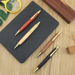 Африканская черная деревянная ручка с логотипом, стильный офисный аксессуар (арт. 2611674)