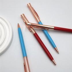 Тонкая металлическая ручка с поворотным механизмом, для отелей, с логотипом (арт. 2611691)