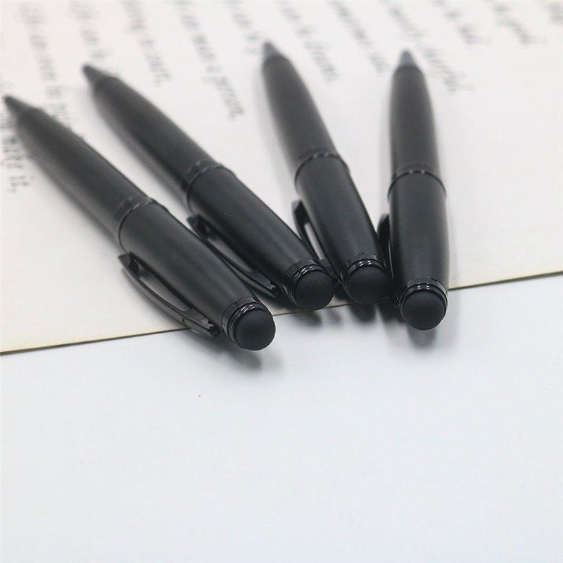 Матовое черное покрытие, ручка 2 в 1 со стилусом, шариковая, с логотипом (арт. 2611697)