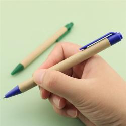 Экологичная бумажная ручка из крафта, с логотипом, для рекламы (арт. 2611713)