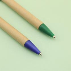 Экологичная бумажная ручка из крафта, с логотипом, для рекламы (арт. 2611713)