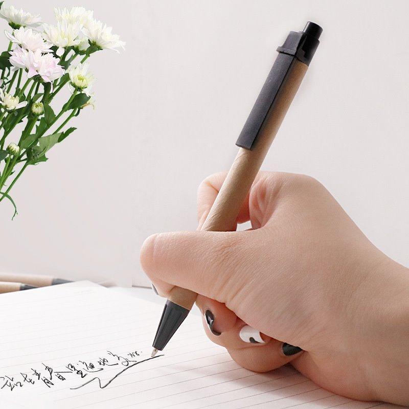 Крафтовая ручка черного цвета, на заказ, рекламный дизайн (арт. 2611714)