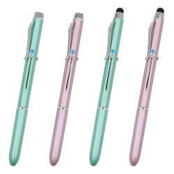 Многофункциональная ручка 5 в 1, металлическая, с четырьмя чернилами (арт. 2611724)