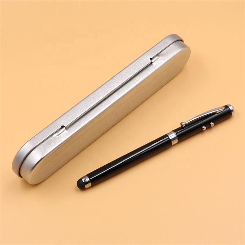 Ручка 4 в 1 с лазерным указателем, в подарочной коробке из олова (арт. 2611730)