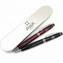 Маленький металлический пенал для ручек, с петлей для крышки (арт. 2611733)