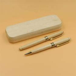 Роскошный подарочный набор: деревянная роллер-ручка с коробкой, гравировка логотипа (арт. 2611740)