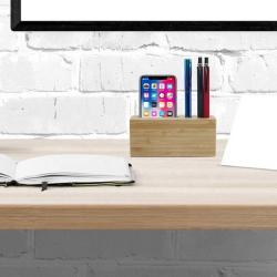 Бамбуковый органайзер для ручек и телефона, с персонализированным дизайном (арт. 2611745)