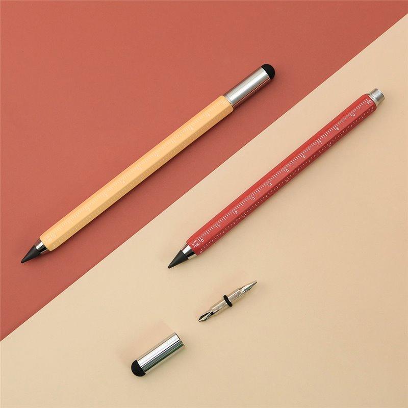 Вечный карандаш 4 в 1 с линейкой, стилусом и отверткой, для письма и чертежей (арт. 2611760)