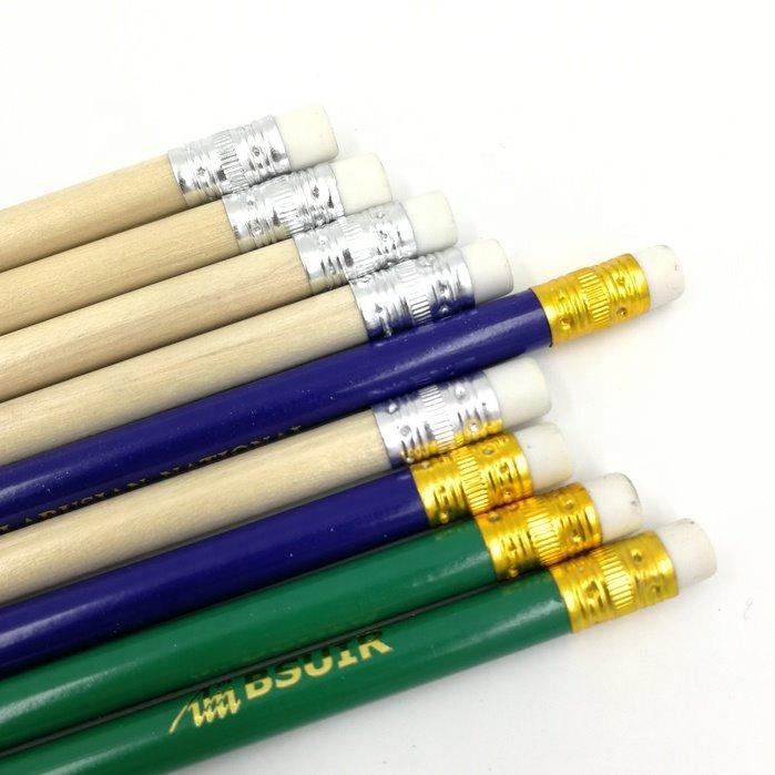 Натуральный деревянный карандаш с ластиком, стандартный размер 7 дюймов (арт. 2611763)