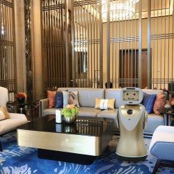 Ресторанный робот для обслуживания гостей с распознаванием лиц и музыкальными функциями (арт. 2811552)