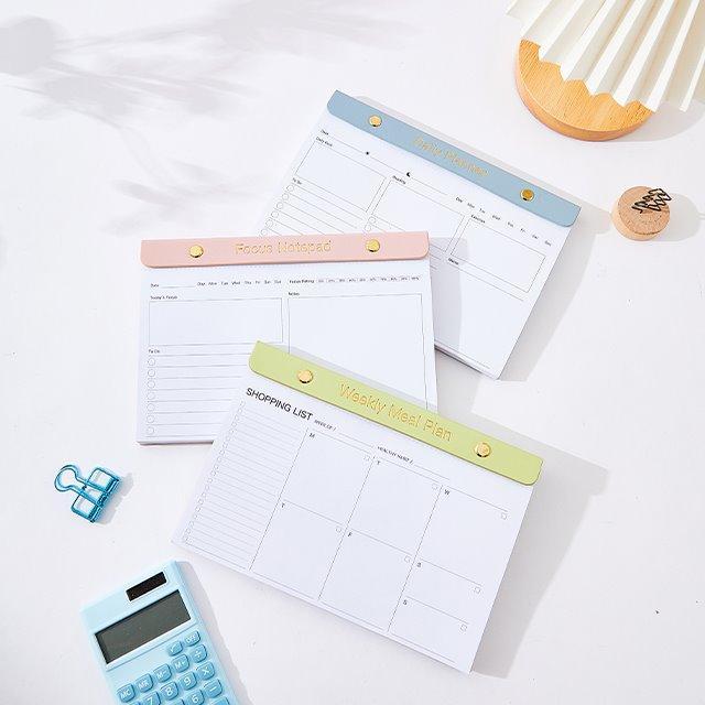 Оптовая продажа блокнота A5 с перфорированными страницами, с логотипом, ежедневник для покупок и планирования питания (арт. 612755)