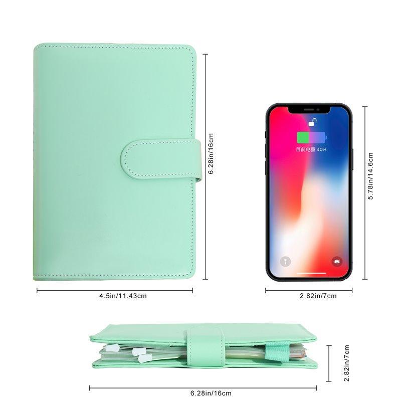 Персонализированный планировщик бюджета с кольцевым переплетом, блокнот формата A5 с кожаной обложкой (арт. 612763)