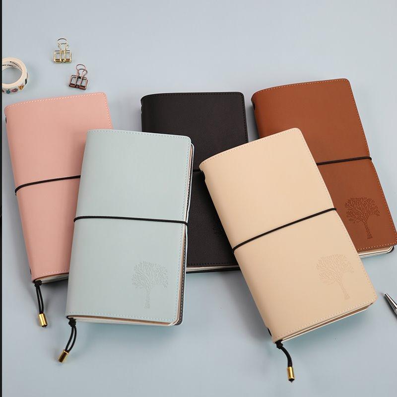 Многоразовый канцелярский блокнот A5 с твердым переплетом из искусственной кожи, 60 страниц, с швейным переплетом (арт. 612780)