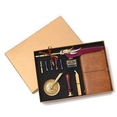 Набор подарочных блокнотов с перьевой ручкой и воском (арт. 612809)
