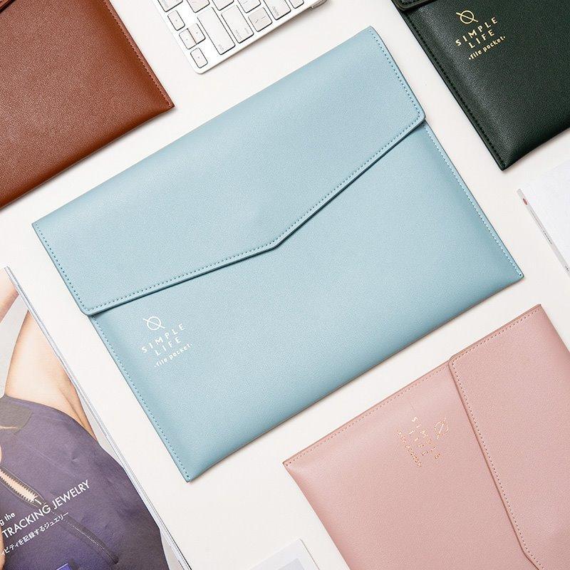 Файловая папка из искусственной кожи A4 с логотипом для офиса (арт. 612820)