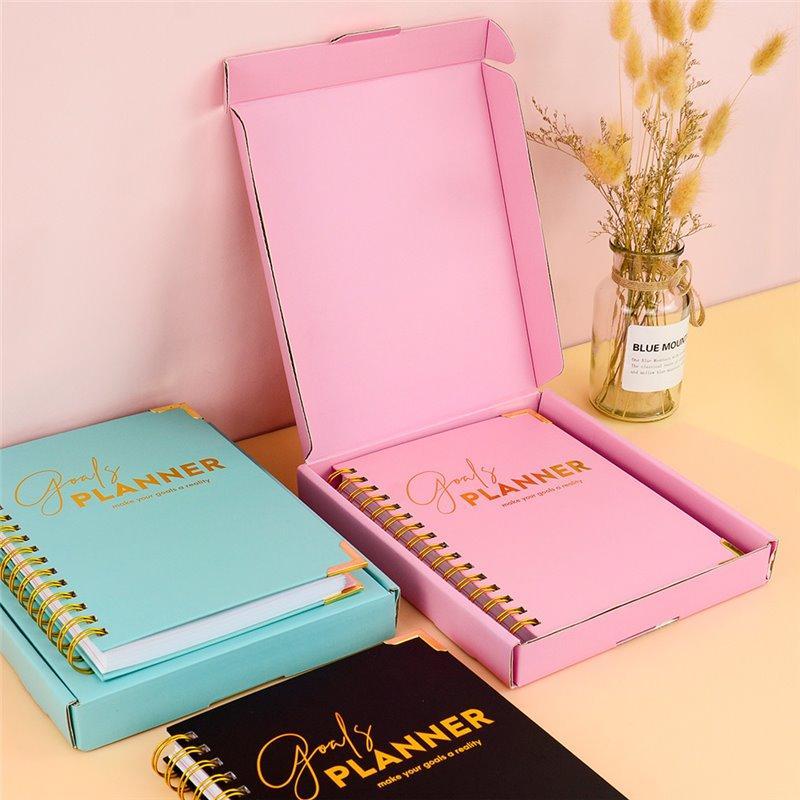 Черный спиральный планнер A5 с ежедневными и недельными планами (арт. 612821)