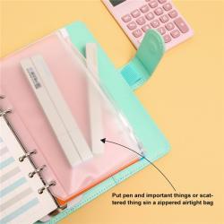 Персонализированный планировщик бюджета с кольцевым переплетом, блокнот формата A5 с кожаной обложкой (арт. 612763)