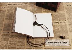 Оптовая продажа блокнота с пустыми страницами для рисования, мягкая обложка, винтажный стиль, с печатью логотипа (арт. 612778)