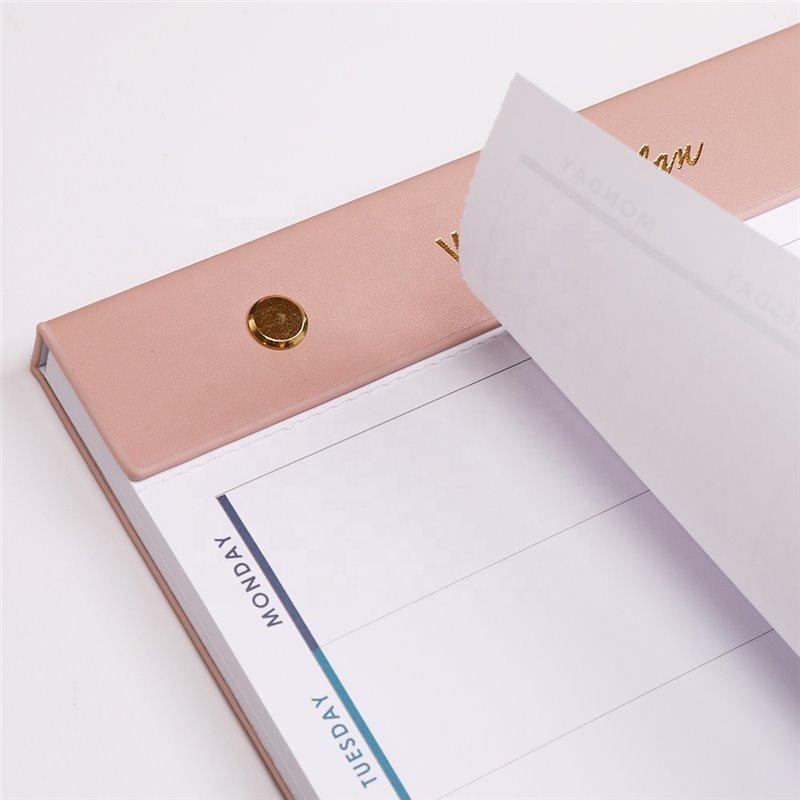 Блокнот с обложкой из PU-кожи, Morandi Pink, с золотым логотипом (арт. 612793)