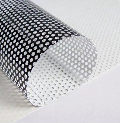 Черная и белая самоклеящаяся пленка для окон с однонаправленным видением, перфорированная наклейка (арт. 912596)