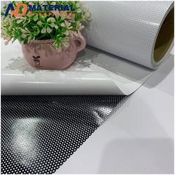 Микроперфорированная виниловая наклейка для окон / смотровая виниловая наклейка / прозрачная пленка для окон OWV с однонаправленным видением (арт. 912584)