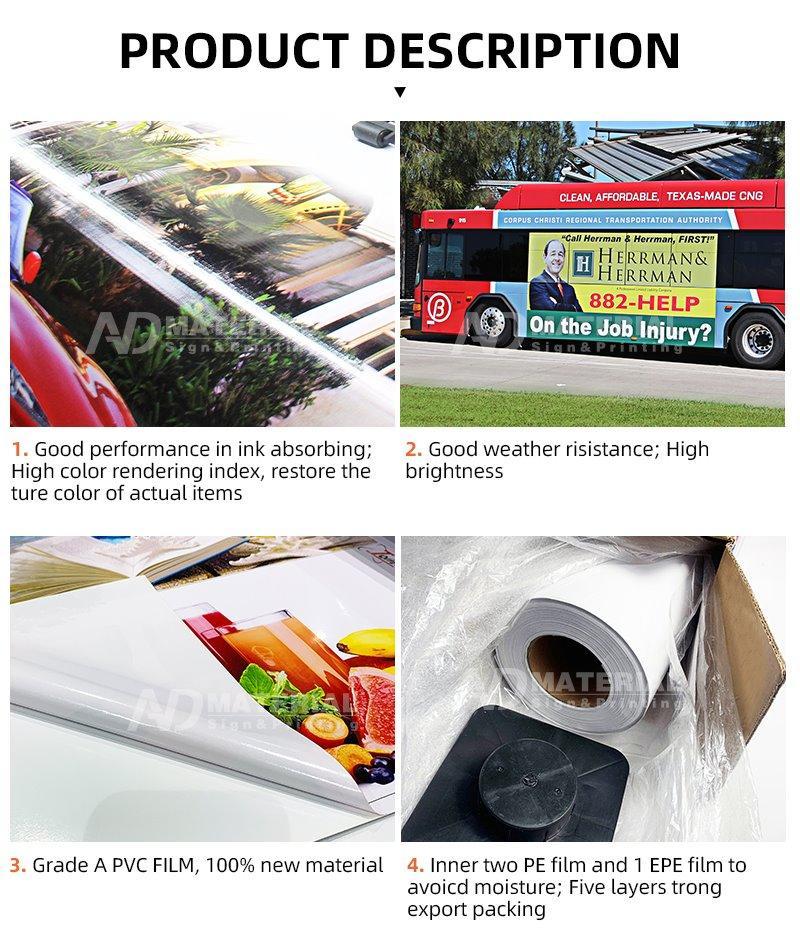 Водонепроницаемый высокоглянцевый белый самоклеящийся ПВХ с виниловой наклейкой для наружной рекламы (арт. 912718)