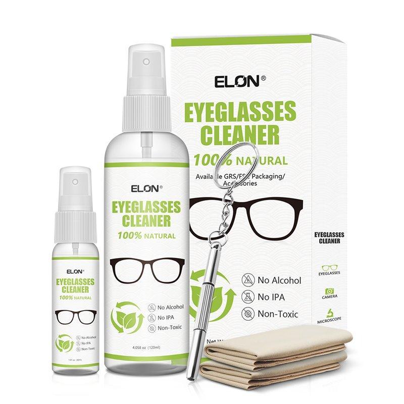 Портативный 130 мл комплект для очистки очков, с натуральным очистителем и спреем для очков (арт. 612667)