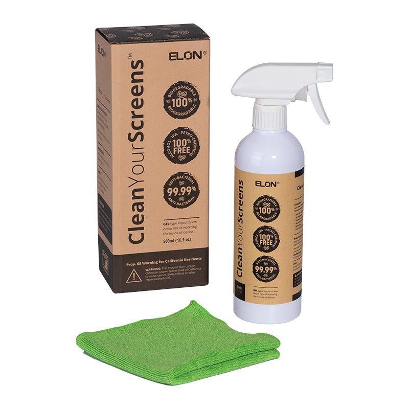 Большой очиститель экрана 500 мл для телевизоров и мобильных устройств с тканью (арт. 612704)
