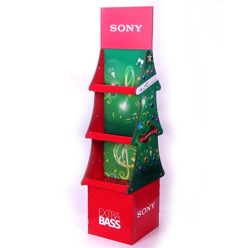 Оптовая стойка для рождественской ёлки из картона с напечатанным логотипом (арт. 1112902)