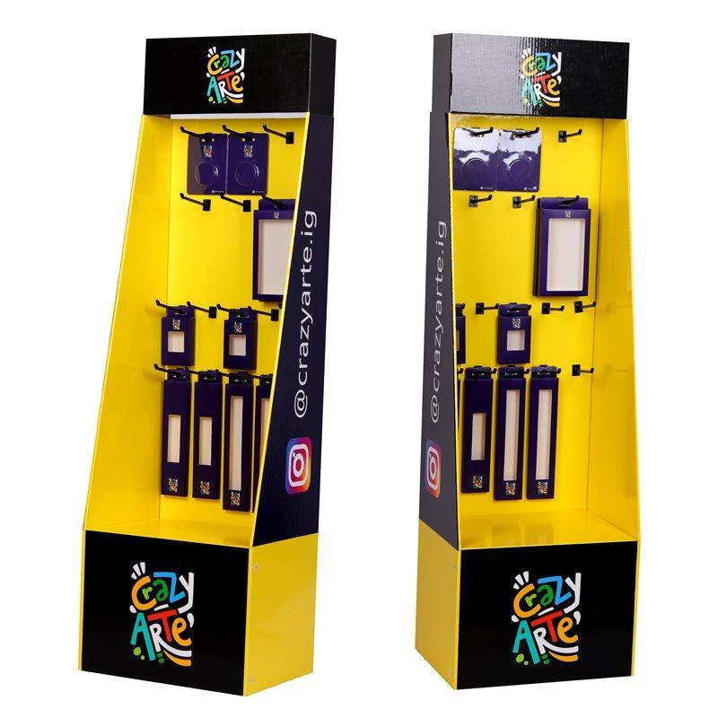 Напечатанная картонная стойка с крючками для POS-продукции и аксессуаров (арт. 1112908)