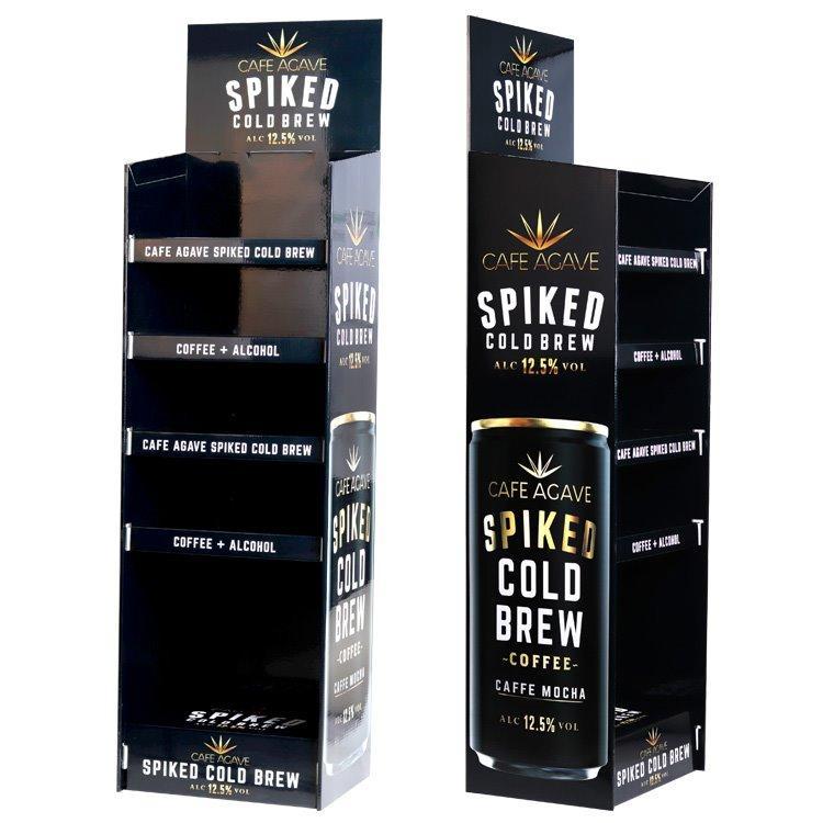 Стойка для напитков и кофе для супермаркета с полками из гофрокартона (арт. 1112910)