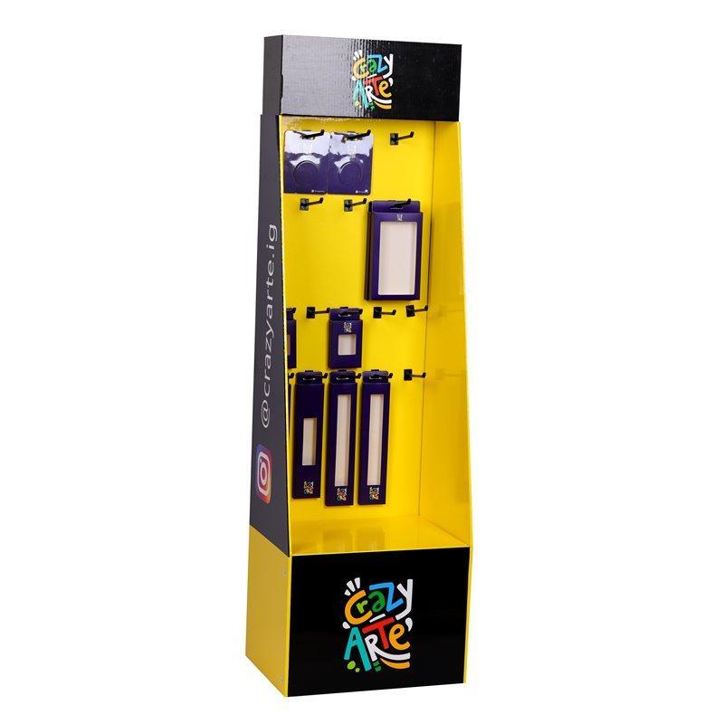 Картонная стойка с крючками для обувных аксессуаров и спортивных носок (арт. 1112920)