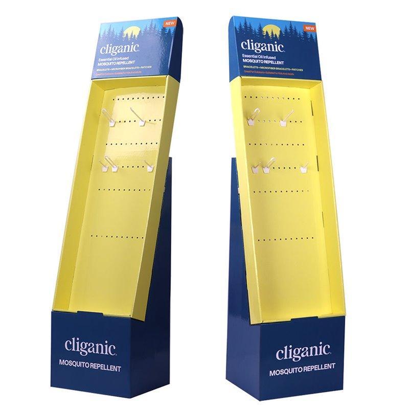 Напечатанная картонная стойка для товаров с выдвижными крючками для магазина (арт. 1112921)