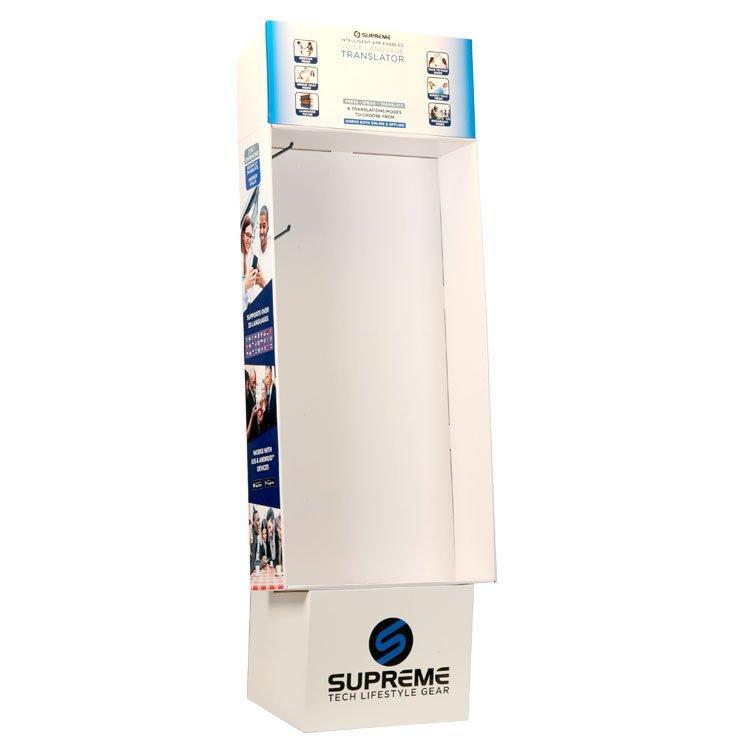 Индивидуально напечатанная картонная стойка для магазина с крючками (арт. 1112925)