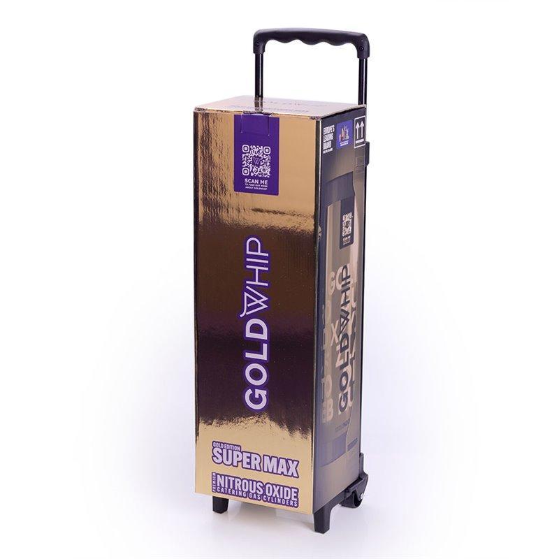 Индивидуально изготовленный картонный trolley case с золотым покрытием для POS-выставок (арт. 1112990)