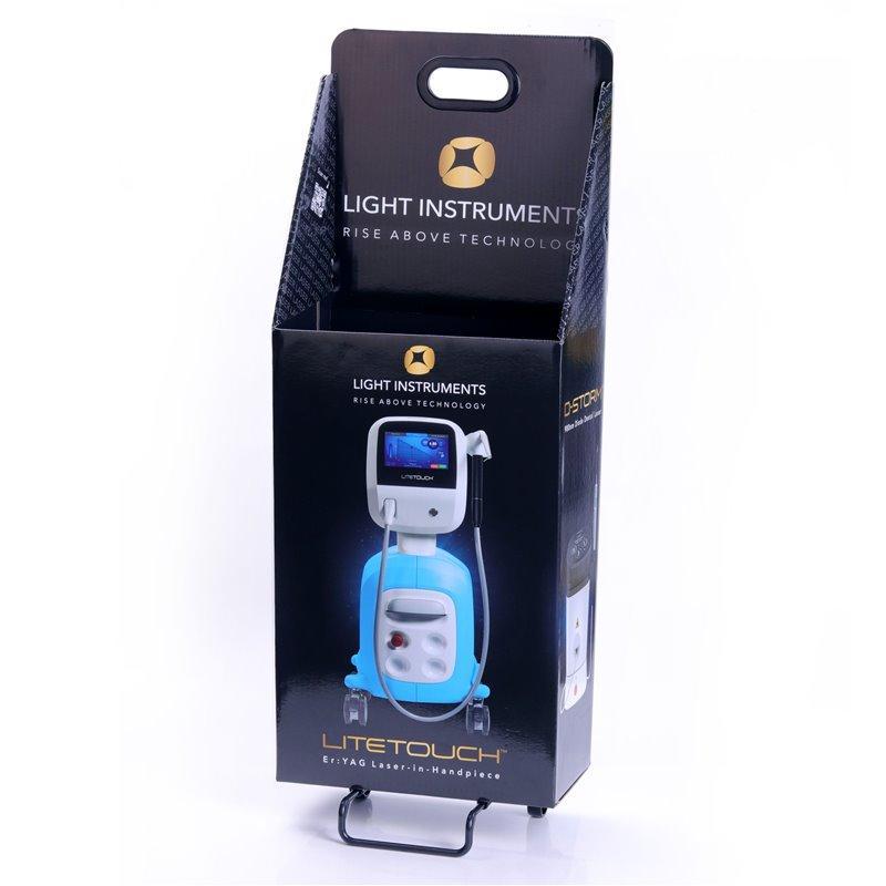 Картонный trolley с индивидуальной печатью для выставок, с колесами для демонстрации продукции (арт. 1112993)