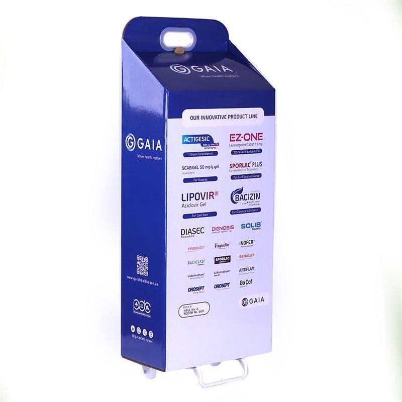 Карточный trolley box с логотипом для медицинских выставок и демонстраций (арт. 1112996)