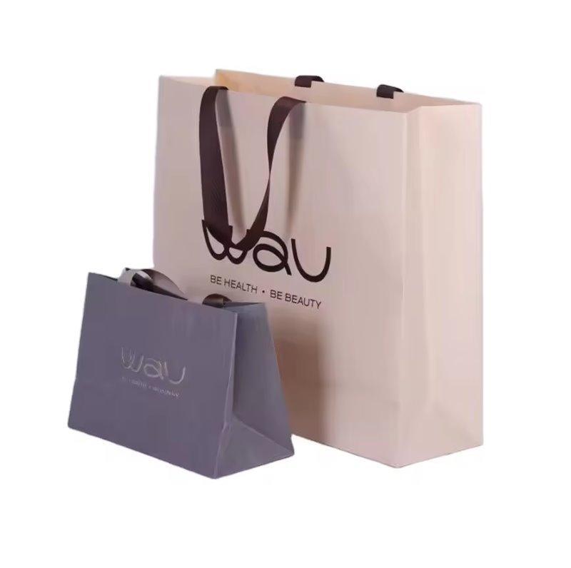 Индивидуальная печать логотипа на крафтовых сумках для ресторанов и кофе, бумажные пакеты на вынос с ручками (арт. 1113048)