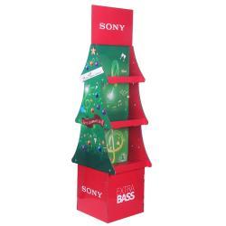 Оптовая стойка для рождественской ёлки из картона с напечатанным логотипом (арт. 1112902)