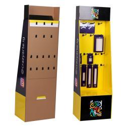 Напечатанная картонная стойка с крючками для POS-продукции и аксессуаров (арт. 1112908)