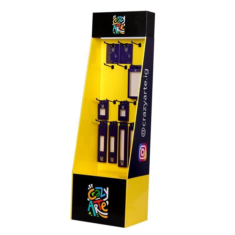 Напечатанная картонная стойка с крючками для POS-продукции и аксессуаров (арт. 1112908)