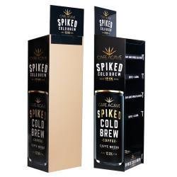 Стойка для напитков и кофе для супермаркета с полками из гофрокартона (арт. 1112910)