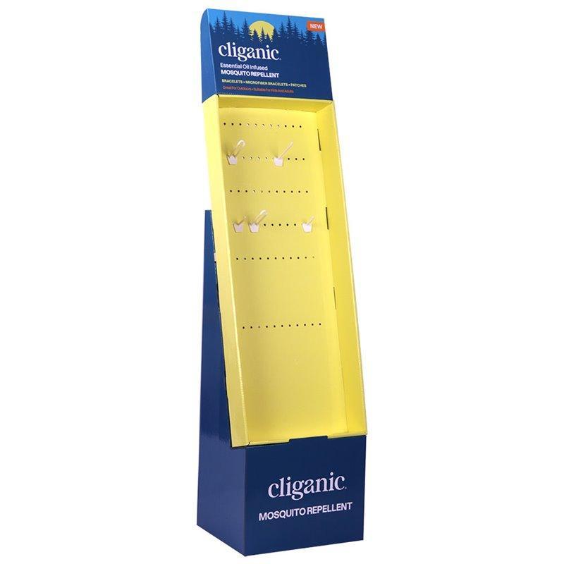 Напечатанная картонная стойка для товаров с выдвижными крючками для магазина (арт. 1112921)