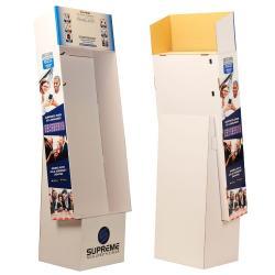 Индивидуально напечатанная картонная стойка для магазина с крючками (арт. 1112925)